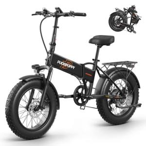 PUCKIPUPPY 960W Folding Electric Bike, 20" Fat Tire