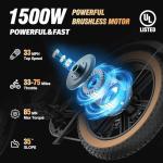 Ridstar Q20 Electric Bike, 2000W, All-Terrain Fat Tire