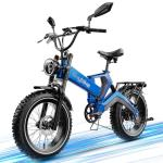 2000W Foldable Electric Bike with Removable Battery