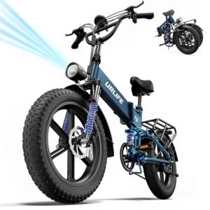 URLIFE Folding Electric Bike with Removable Battery