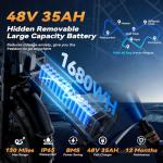 2000W Foldable Electric Bike with Removable Battery