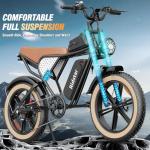 Ridstar Q20 Electric Bike, 2000W, All-Terrain Fat Tire
