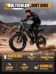 Elecby Electric Dirt Bike 1300W, 29MPH Fat Tire