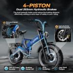 2000W Foldable Electric Bike with Removable Battery