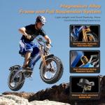 2000W Foldable Electric Bike with Removable Battery