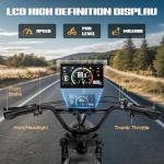 EMOKO 1500W Electric Mountain Bike, 35MPH Speed