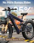 PUCKIPUPPY 1350W Electric Bike with Long Range