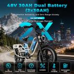Auloor Dual Battery Electric Bike, 160-Mile Range