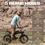 EMOKO 1500W Electric Mountain Bike, 35MPH Speed