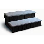 Gray Spa Step with Storage Compartment