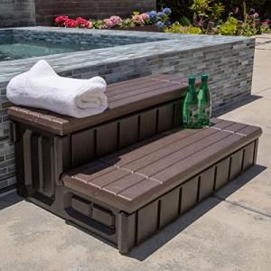 XtremepowerUS Slip-Resistant Spa Step with Storage