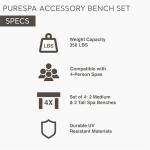 Intex 2 Medium PureSpa Benches for 4-Person Spas