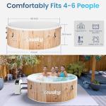 Portable Inflatable Hot Tub for 4-6 People