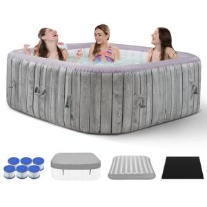 COCLUB Inflatable Square Spa for 4-6 People