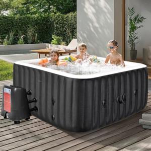 NAIZEA Inflatable Hot Tub for 4 to 6 People