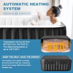 NAIZEA Inflatable Hot Tub for 4 to 6 People