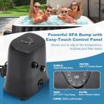 NAIZEA Inflatable Hot Tub for 4 to 6 People