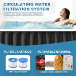 NAIZEA Inflatable Hot Tub for 4 to 6 People