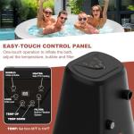LILYPELLE Inflatable Hot Tub for 2-4 People