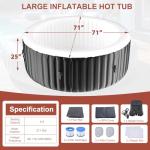 LILYPELLE Inflatable Hot Tub for 2-4 People