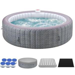 BTMWAY 82" Inflatable Hot Tub for 4-6 People
