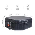 WEJOY 6-Person Inflatable Hot Tub with Bubbles