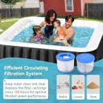 Portable Inflatable Hot Tub for 4-6 People
