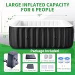 Inflatable Hot Tub for 4-6 People with Jets