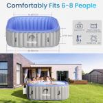 Portable Inflatable Hot Tub for 6-8 People