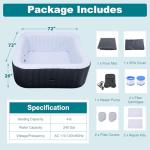 Mosener 4-6 Person Inflatable Hot Tub with Jets