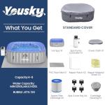 Portable Inflatable Hot Tub for 6-8 People