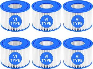 SORSWEET Hot Tub Filter Cartridges Size VI, 6 Pack