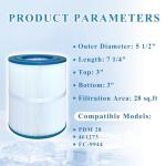 Chryseos Spa Filter 28 sq. ft. - 2 Pack