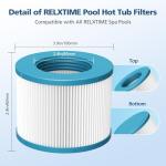 RELXTIME Hot Tub Filter Set with Covers