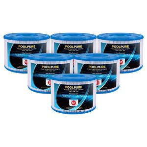 POOLPURE Hot Tub Filter Cartridges, 6 Pack