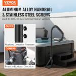 VEVOR Adjustable Hot Tub Handrail, 360° Rotatable
