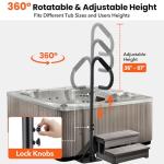 LED Hot Tub Handrail with Adjustable Height