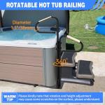Adjustable Two-Way Hot Tub Handrail with 360° Rotation