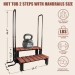 Sturdy Hot Tub Step Stairs with Handrails