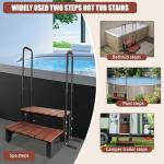 Sturdy Hot Tub Step Stairs with Handrails