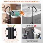 HomiShare Adjustable Hot Tub Handrail with Swivel