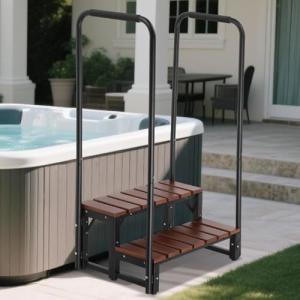 Neorexon Hot Tub Steps with Dual Handrails