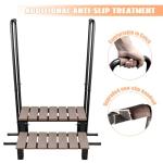 Wooden Hot Tub Ladder with Handrails and Anti-Skid Pads