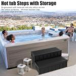Outdoor Hot Tub Steps with Storage, Non-Slip