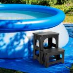 Foldable Non-Slip Spa Hot Tub Steps, Black