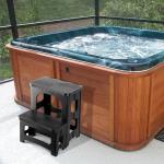 Foldable Non-Slip Spa Hot Tub Steps, Black