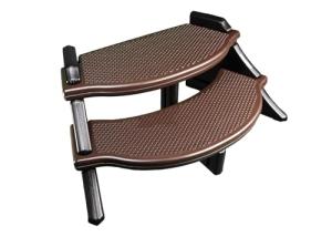 Wide Hot Tub Steps with Oversized Treads
