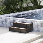KUAFU 2-Step Slip Resistant Hot Tub Ladder with Storage