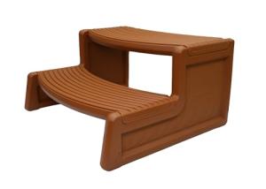 Non-Slip Portable Spa Deck Steps, Redwood