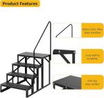 4-Step Portable Hot Tub Steps with Handrail